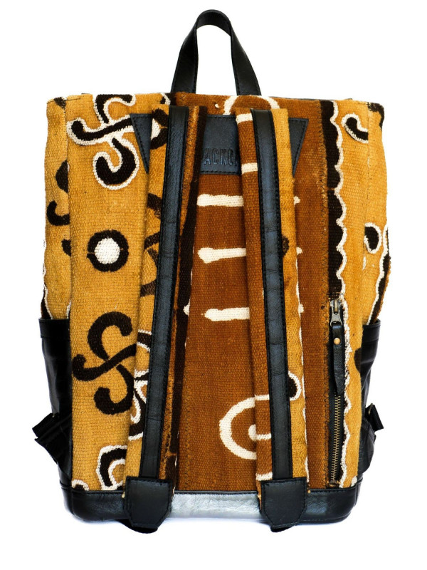 Sac à Dos Makeba en Cuir et Bogolan | PACKOA