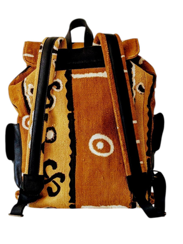 Sac à dos Alédjo cuir camel – PACKOA | Maroquinerie artisanale en bogo