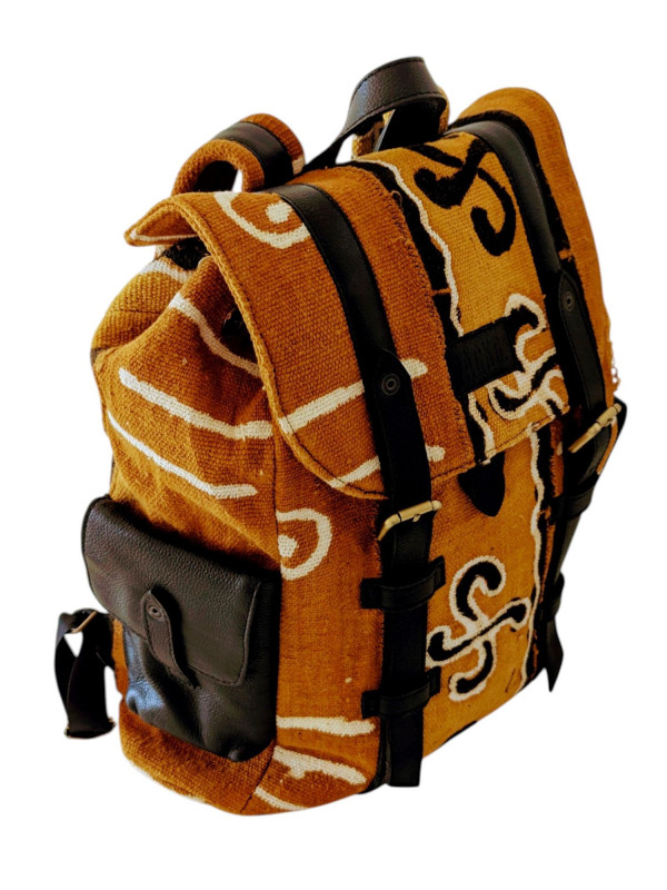 Sac à dos Alédjo cuir camel – PACKOA | Maroquinerie artisanale en bogo