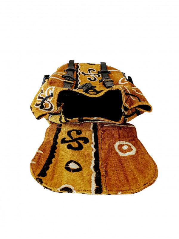 Sac à dos Alédjo cuir camel – PACKOA | Maroquinerie artisanale en bogo