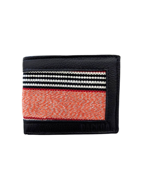 Portefeuille pagne tissé Sao Tomé & cuir – Portefeuille femme artisana