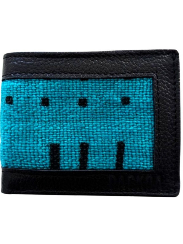 Portefeuille bogolan et cuir Kara