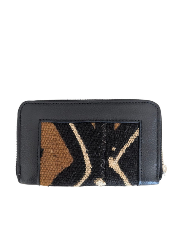 Portefeuille Makeba Bogolan & Cuir – Portefeuille Femme artisanal | PA