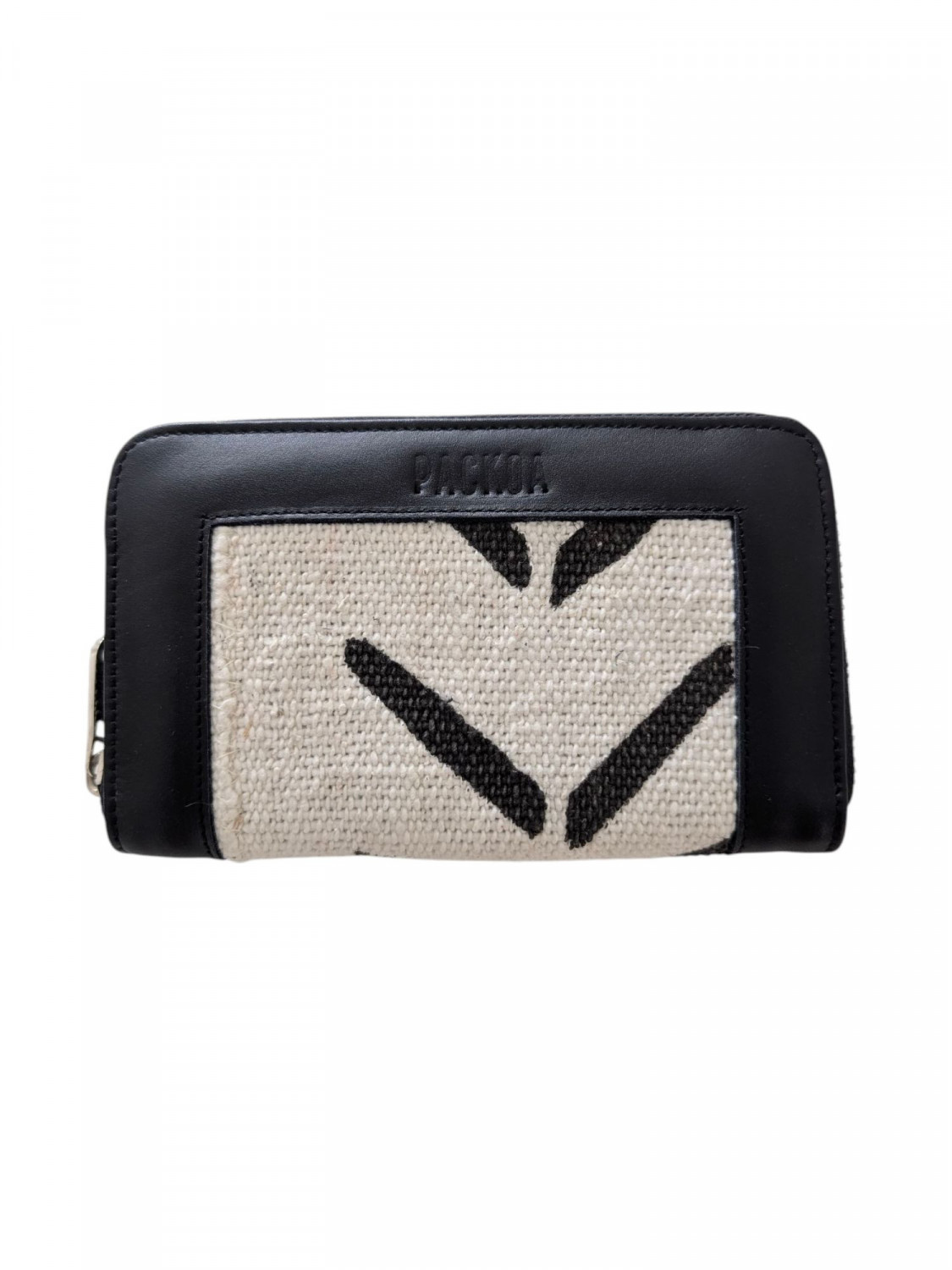 Portefeuille en pagne tissé