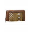 Portefeuille en bogolan et cuir Nil