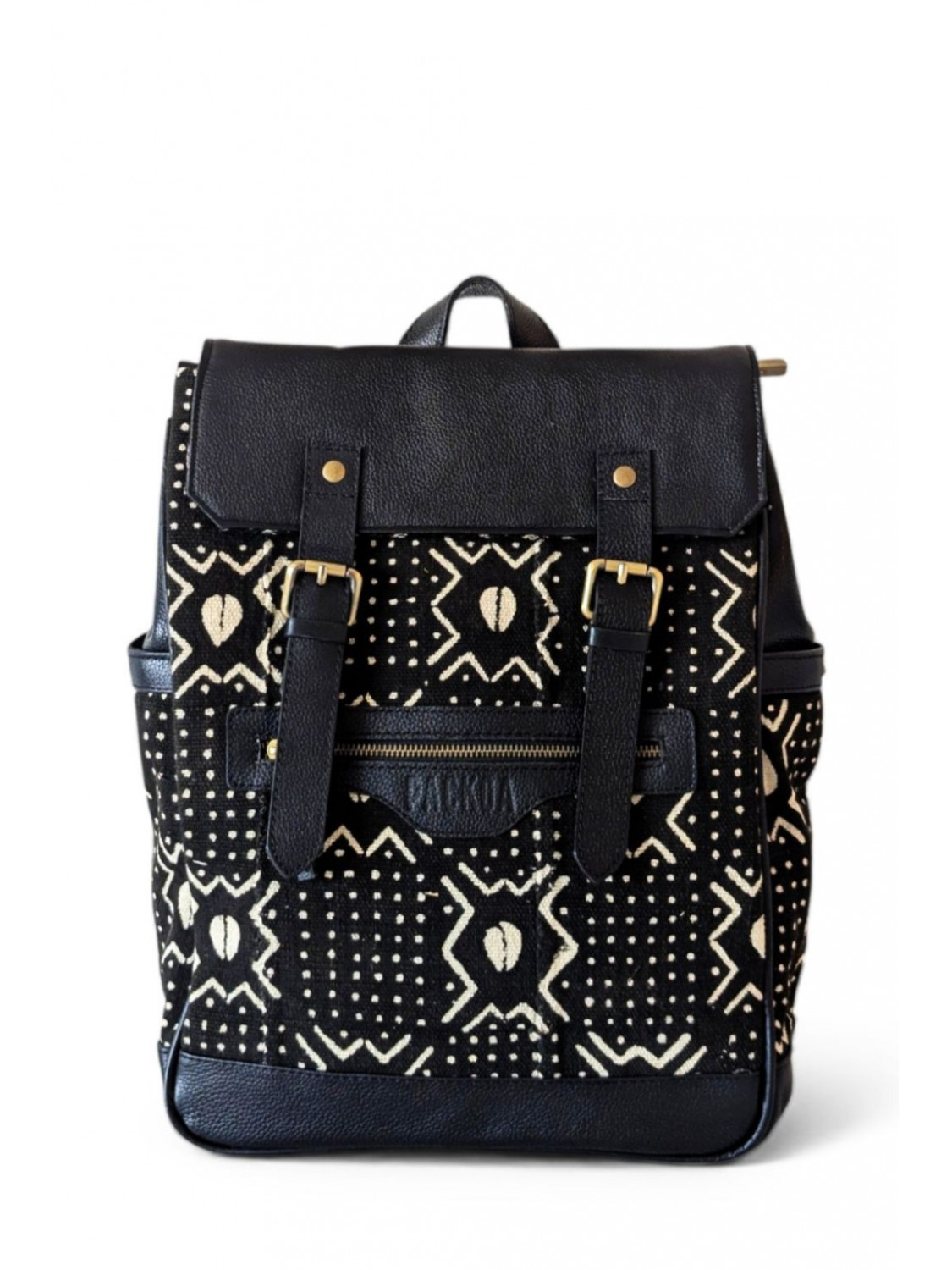 Sac à dos cuir & bogolan artisanal – Sahara Nomade | PACKOA