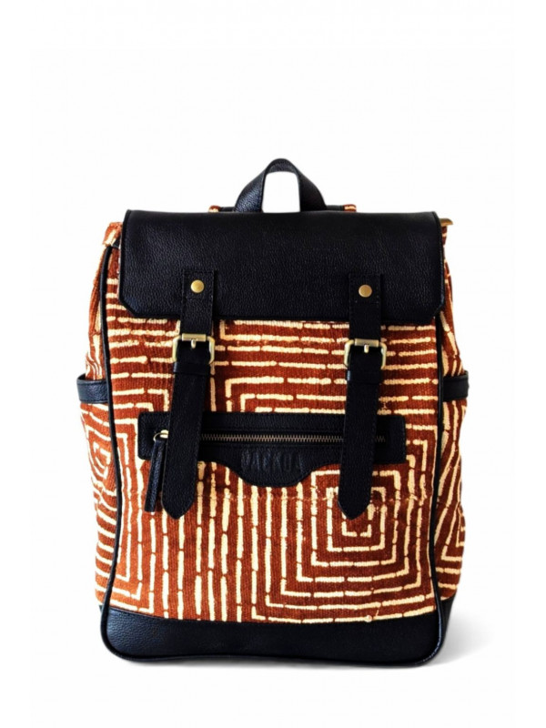 Sac à dos cuir & bogolan – Iba Édition Limitée | PACKOA