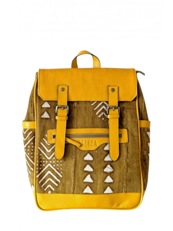 Sac à dos cuir & bogolan – Enya Édition Limitée | PACKOA