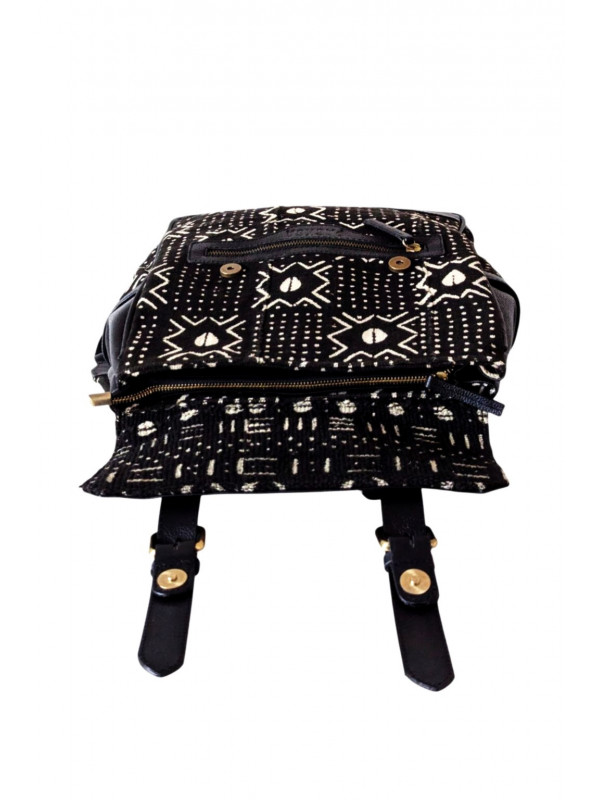 Sac à dos cuir & bogolan artisanal – Sahara Nomade | PACKOA