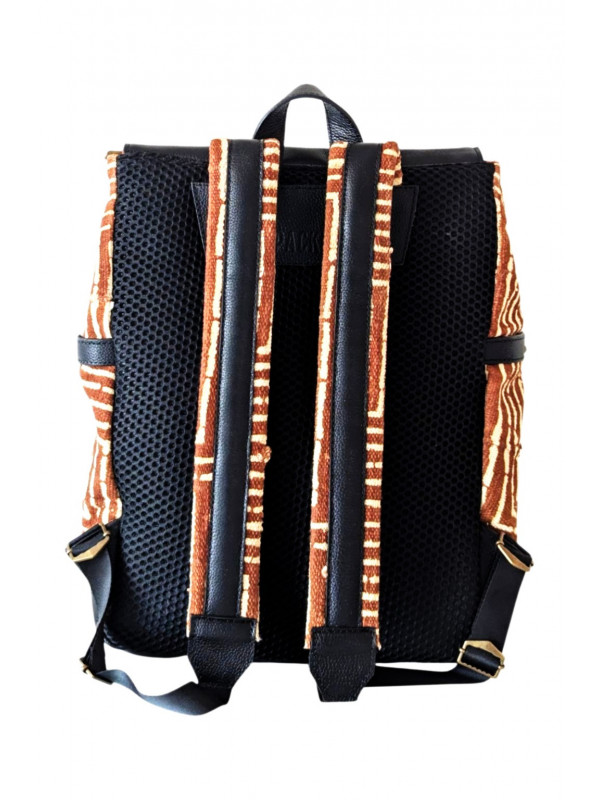 Sac à dos cuir & bogolan – Iba Édition Limitée | PACKOA