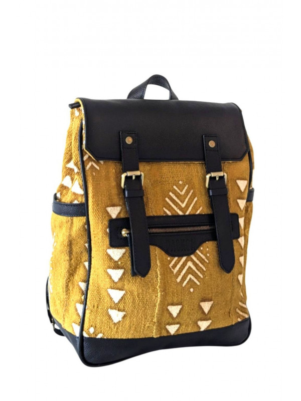 Sac à dos cuir & bogolan – Nala Édition Limitée | PACKOA