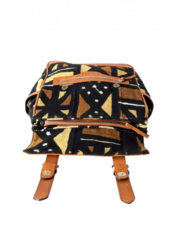 Sac à dos cuir & bogolan – Luma Édition Limitée | PACKOA