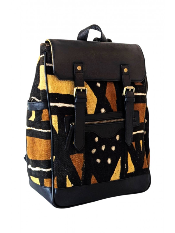 Sac à dos cuir & bogolan – Luma Édition Limitée | PACKOA