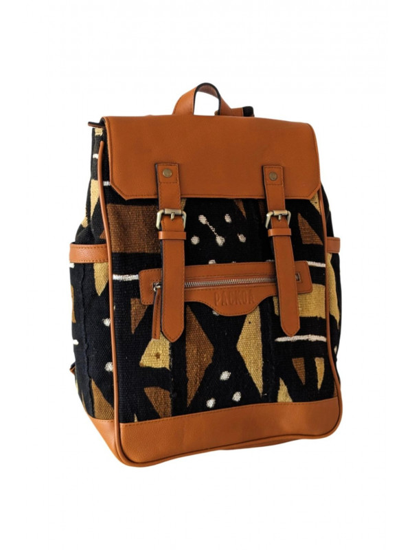 Sac à dos cuir & bogolan – Kays Édition Limitée | PACKOA