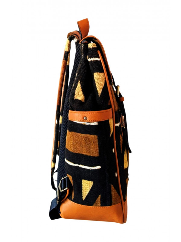 Sac à dos cuir & bogolan – Kays Édition Limitée | PACKOA