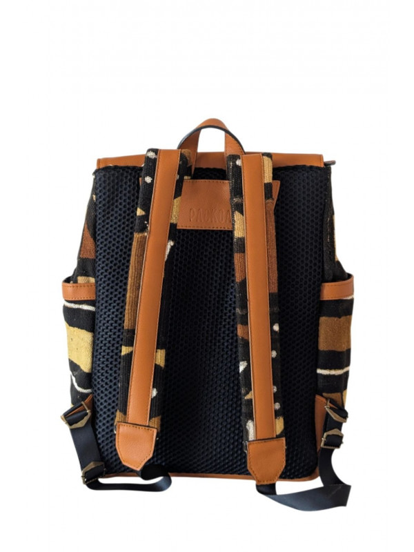 Sac à dos cuir & bogolan – Kays Édition Limitée | PACKOA