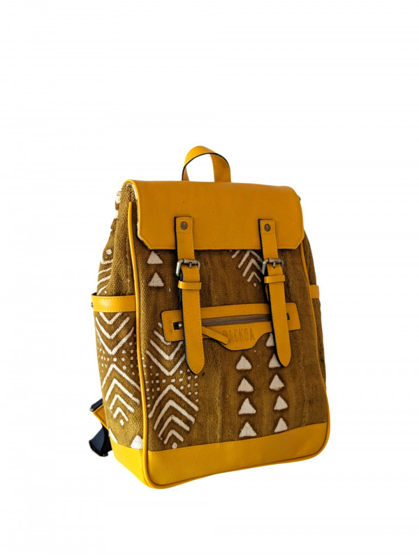 Sac à dos cuir & bogolan – Enya Édition Limitée | PACKOA