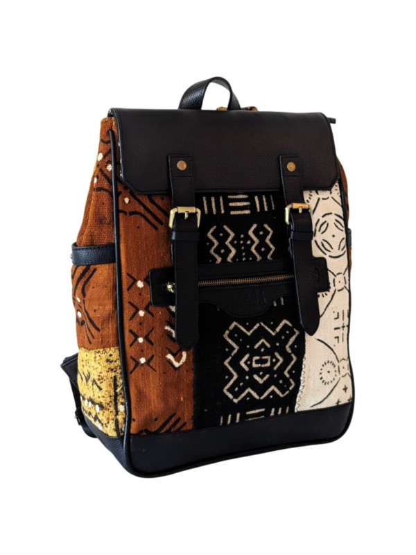 Sac à dos cuir & bogolan – Zeko Édition Limitée | PACKOA