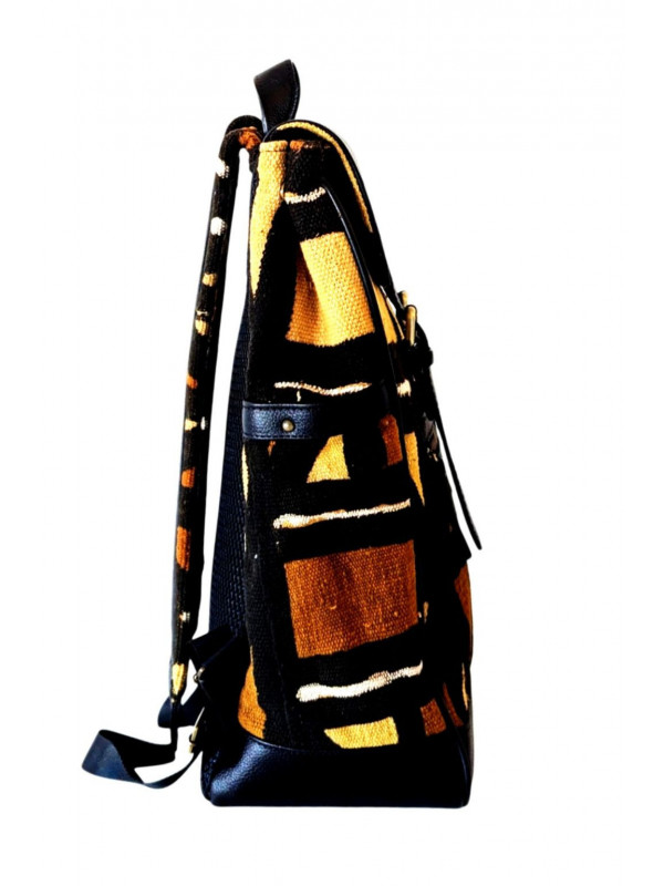 Sac à dos cuir & bogolan – Luma Édition Limitée | PACKOA