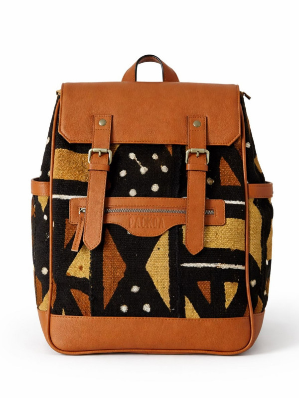 Sac à dos cuir & bogolan – Kays Édition Limitée | PACKOA